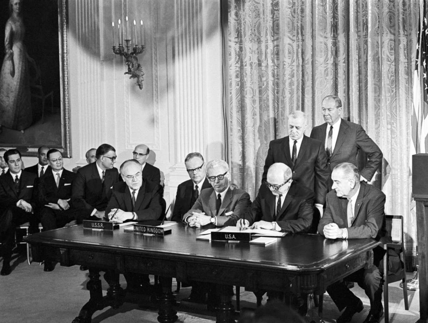 the signing of the outer space treaty, 1967