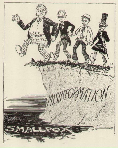 קריקטורה חיסון אבעבועות 1930